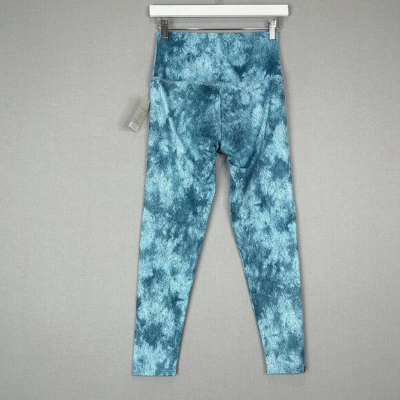Onzie Womens Pants Small Blue Tie Dye High Rise Midi 7/8 Leggings Performance - Picture 7 of 13